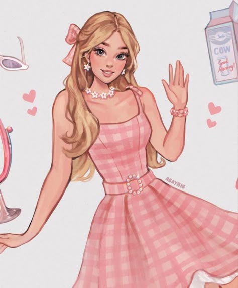 Barbie Drawing, Ken Barbie, Doll Drawing, Hi Barbie, Barbie Cartoon, Barbie Barbie, Pinturas Disney, Barbie Princess, Disney Princess Art