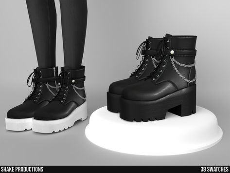 The Sims Resource - Leather Boots (Female) - S072302 Sims 4 Cc Black Shoes, Sims 4 Cc Combat Boots, Sims 4 Womens Shoes, Thesimsresource Shoes, Sims 4 Biker Cc, Sims 4 Cc Goth Shoes, Sims 4 Cc Shoes Boots, The Sims 4 Cc Clothing For Women Shoes, Sims 4 Cc Women Shoes