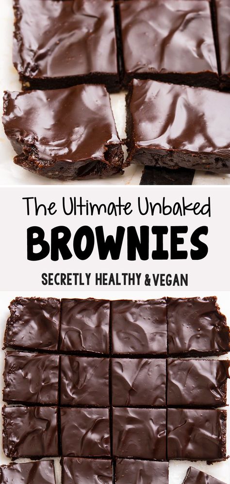 The Ultimate Unbaked Brownies No Bake Date Brownies, Date Brownies Healthy, Unbaked Brownies, Dates Smoothie, Vegan Brownie Recipe, Date Brownies, Healthy Bakes, Bake Brownies, Vegan Brownies Recipe