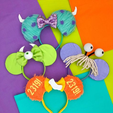 Matching Disney Ears, Monsters Inc Decorations, Monsters Inc Shirt, Toy Story Costume, Mexican Theme Party Decorations, Toy Story Party Ideas, Mexican Theme Party, Diy Disney Ears, Diy Mickey Ears