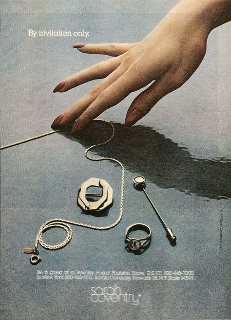 Sarah Coventry Jewelry, Jewelry Styles, Trifari Jewelry, Jewelry Ads, Oval Face Shapes, Heart Face Shape, Sarah Coventry, Choker Style, Print Advertising