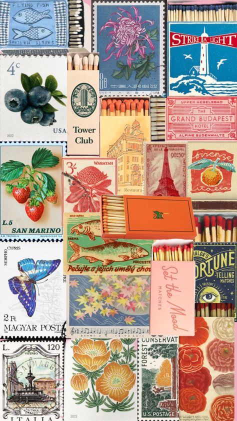 #wallpaper #collageart #stamps #matches #matchbook #collage Matchbook Collage, Matches Wallpaper, Grand Budapest, Grand Budapest Hotel, Wallpaper Collage, Matching Wallpaper, Phone Wallpapers, Collage Art, Phone Wallpaper