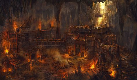 Underground Fortress Building Crafts, Underground Cities, Castle Art, Avengers Wallpaper, Gandalf, Warhammer Fantasy, Book Images, Fantasy Rpg, 판타지 아트