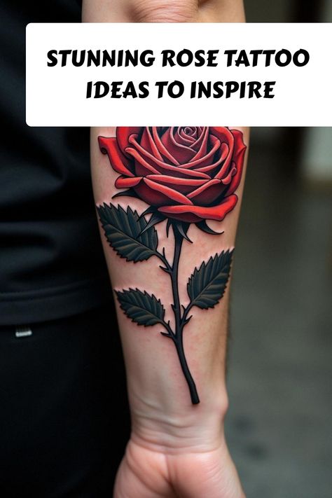 Stunning Rose Tattoo Ideas to Inspire A Rose Tattoo, Rose Tattoo Ideas, Men's Tattoos, Masculine Tattoos, Timeless Tattoo, Rose Sleeve, Floral Tattoos, Sleeve Ideas, Spiritual Tattoos