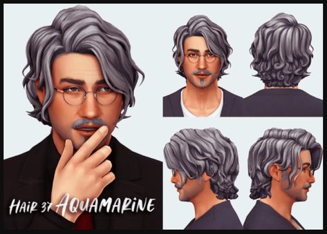 sims 4 hair cc Sims 4 Male Hair Long Maxis Match, Chin Slider Sims 4, Ts4 Messy Hair, Wavy Sims 4 Hair Cc, Sims 4 Wavy Hair Male, Messy Hair Sims 4 Cc Male, Sims 4 Short Curly Hair Maxis Match, Wavy Side Part Hair, Sims 4 Curly Hair Cc Male