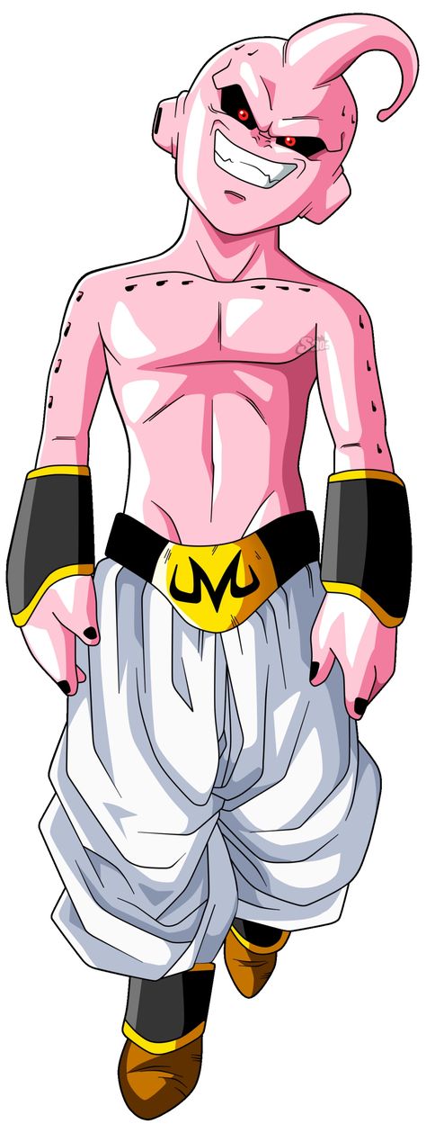 Kid Buu Buu Dbz, Dbz Tattoo, Kid Buu, Majin Boo, Z Tattoo, Dragon Ball Tattoo, Majin Buu, Dbz Characters, Dragon Ball Painting