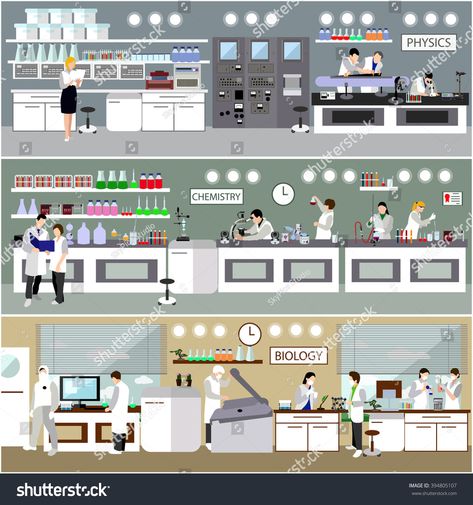 Doctor Education, Laboratory Idea, Lab Interior, Path Illustration, Laboratory Assistant, Labs Plan, Chemistry Lab Equipment, Physics And Chemistry, Illustration Science