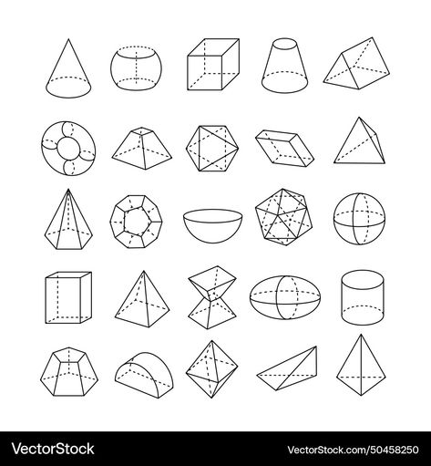 Isometric Shapes, Triangle Vector, Line Math, Shape Design, Design Element, Three Dimensional, Geometry, Geometric Shapes, Adobe Illustrator