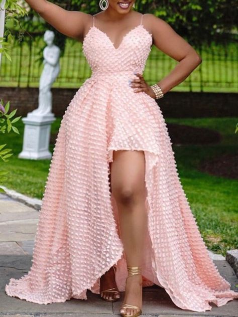 Plus Size Asymmetric Floor-Length Sleeveless Dress Women's Dress Plus Size Long Dresses, Plus Size Prom, Evening Dresses With Sleeves, Plus Size Party Dresses, Dress Sleeve Styles, Plus Size Prom Dresses, Loose Outfit, Barbie Dress, Birthday Dresses