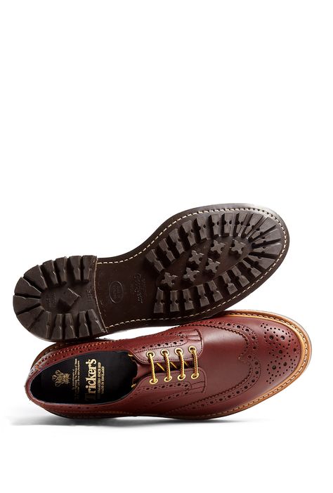 Burgundy Commando Brogue Bourton Shoes by Trickers Fashion Etiquette, Trickers Shoes, Manly Style, Black Suit Men, Shoes World, Men Wear, Classical Style, Leather Shoes Men, Fashion Outlet