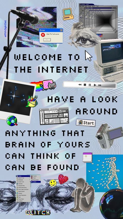 90s Webcore, Internet Core, Welcome To The Internet, Im So Happy, Bo Burnham, You've Got Mail, Internet Speed, 5 Seconds Of Summer, Wallpaper Ideas