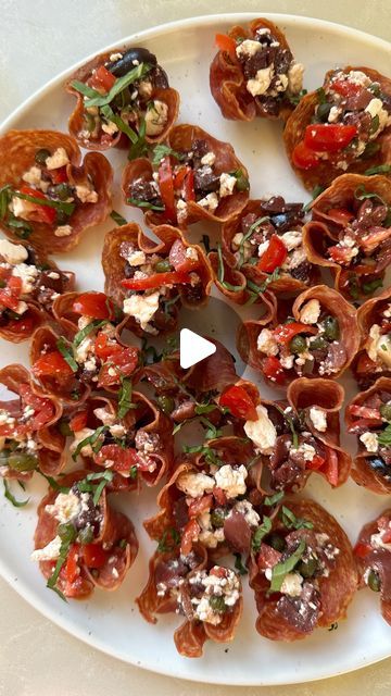 Salami Bites, Salami Appetizer, Samantha Montgomery, Feta Bites, Healthier Eating, Holiday Appetizers, Ring In The New Year, Kalamata Olives, Recipes Appetizers