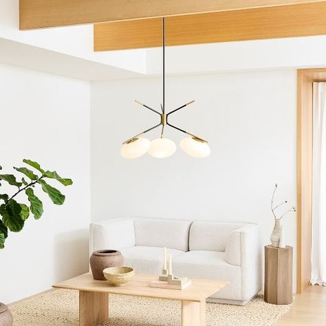 Modern Chandeliers & Island Lights | West Elm West Elm Chandelier, Rectangle Chandelier, Metal Canopy, 3 Light Chandelier, Contemporary Chandelier, Window Shades, Island Lighting, Art Deco Inspired, Banquette