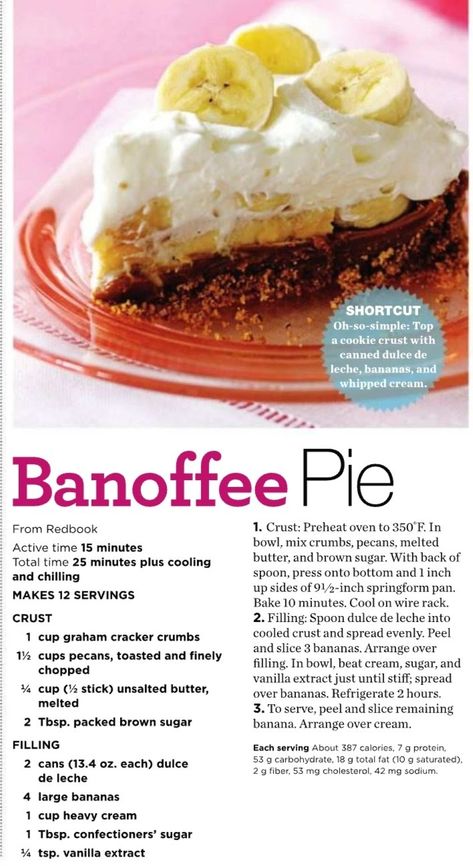 Easy Banoffee Pie, Banoffee Pie Recipe, Easy Puddings, Banoffee Pie, Cookie Crust, Graham Cracker Crumbs, Graham Crackers, No Bake Desserts, Dessert Recipes Easy