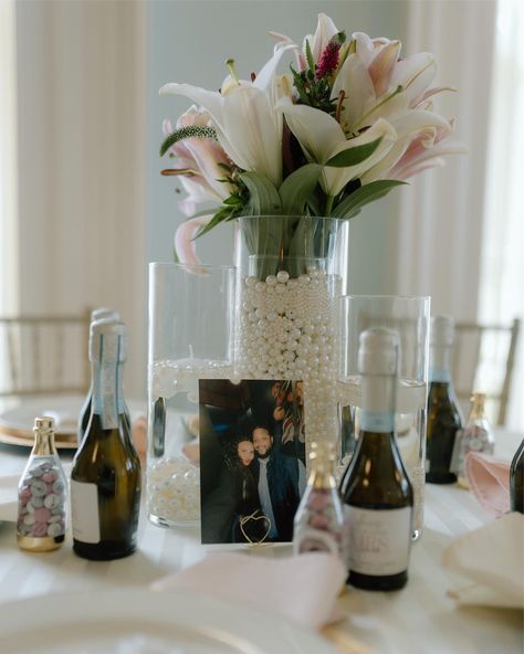 this was such a beautiful bridal shower with all of the extra details every bride deserves!! 💍🥂🤍 theme: pearls & prosecco bride-to-be: @loganmakenzie hosted by: @hannahebelhar event space: @thepepinmansion cookies: @cookiesbypennymadeforyou champagne wall & balloon arch: @dolledup.eventrentals catering, cupcakes & cake: Christina’s Catering Services, LLC bundt cakes: @nothingbundtcakes florals: @traderjoes prosecco: @lamarcaprosecco #pearlsandprosecco #proseccoandpearls #bridalshow... Pearls And Prosecco Table Decor, Pearls And Prosecco Theme Centerpieces, Pearls And Prosecco Centerpieces, Black White Bridal Shower Ideas, Pedals And Prosecco Bridal Theme, Pearls And Prosecco Bridal Shower Decor, Bridal Shower Pearls And Prosecco Theme, Petals And Pearls Bridal Shower Theme, Petals And Prosecco Bridal Shower Theme Decor