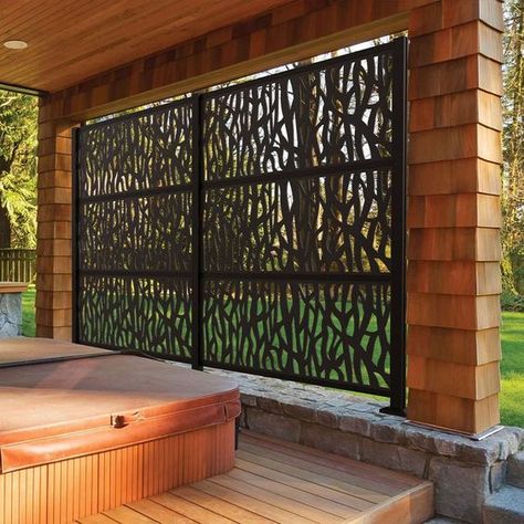 55 Outdoor Privacy Screen Projects You Must Consider Making Patio Plan, Decorative Screen Panels, Patio Privacy, Privacy Fence Designs, Backyard Privacy, Privacy Walls, Backyard Remodel, Privacy Screen Outdoor, Outdoor Privacy