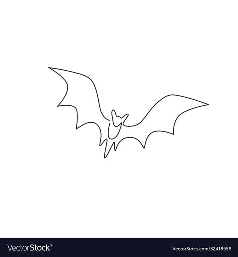 Tiny Bat Tattoo Outline, Minimal Bat Tattoo, Bat Simple Drawing, Line Bat Tattoo, How To Draw Bats, Fine Line Bat Tattoo, Bat Drawing Reference, Bat Line Drawing, Sage Tattoos