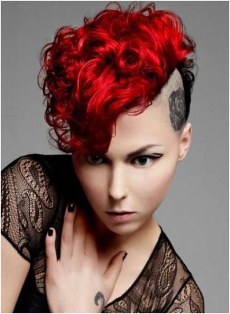 Punk Red Hair, Punk Girl Hair, Punk Hair Color, Red Hair Cuts, Punk Mohawk, Punk Hairstyles, Red Hair Girl, Short Punk Hair, Short Red Hair