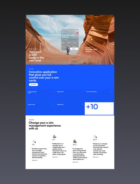 E-manager - Website design for E-Sim card management mobile app designed by Phenomenon Studio. Connect with them on Dribbble; the global community for designers and creative professionals. Website Card Design, App Website Design, Beer Branding Design, Creative Landing Page Design, Layout Design Editorial, Aesthetic Design Ideas, Creative Landing Page, Website Trends, Minimalist Web Design