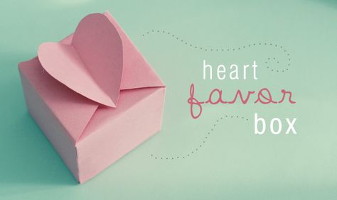 DIY Paper Heart Box Tutorial! Origami Kutu, Valentine Notes, Origami Gift Box, Heart Favors, Fabric Flower Bouquet, Origami Gifts, Heart Paper, Box Tutorial, Origami Heart