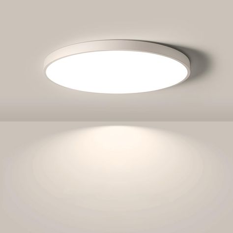 PRICES MAY VARY. Stylish and Slim Design: This ultra bright flush LED ceiling light is only 0.94 inches thick, it won't look awkward or affect the decoration. The flat-mounted ceiling lamps have a smooth surface and no bulge, making them suitable for a variety of decorative styles Bright but protect your eyes: High quality LED chips provide a large amount of uniform, no flickering light up to 1800 LM, it is much brighter than most of other ceiling lights in this size. Keep your eyes free of glar Low Profile Ceiling Light, Flat Ceiling Lights, Dorm Needs, Round Lighting, Lamps For Kitchen, Bedroom Color Combination, Ceiling Lamp White, Flush Mount Ceiling Light Fixtures, Clinic Interior