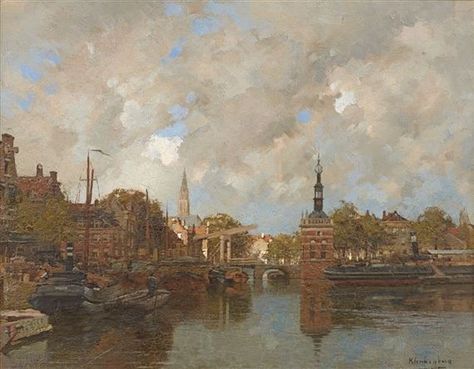 Old Dutch, City Painting, Odaiba, European Paintings, Dutch Painters, Jackson Pollock, Dutch Artists, City Landscape, Vintage Landscape