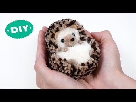 🦔 Diy Hedgehog Pom Pom 🧶 How to make Hedgehog from Yarn 🦔 - YouTube Hedgehog Pom Pom, Hedgehog Ornament Diy, Pompom Hedgehog Diy, Pom Pom Hedgehog, Pom Pom Animals Diy Easy, How To Make A Pompom, Pompom Hedgehog, Hedgehog Diy, Diy Hedgehog