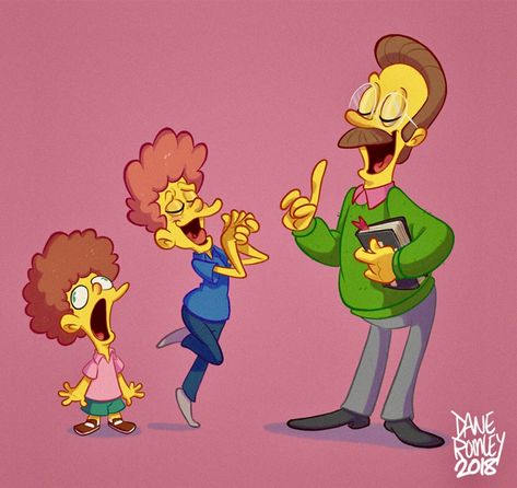 Flanders Simpsons, The Simpsons Fanart, Sideshow Bob, Ned Flanders, Simpson Art, Simpsons Drawings, Animal Action, Simpsons Art, Matt Groening