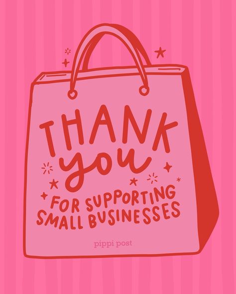 Happy Small Business Saturday! ❤️ I couldn’t let today pass without expressing my gratitude 🥰 I could get all sorts of sappy here so I’ll just say THANK YOU from the bottom of my heart! Thanks for shopping small! For your encouragement and kindness and being my bookish besties here on instagram! ❤️ And thank you to all the boutiques and small businesses that carry Pippi Post in their stores too! We are so grateful for you!! ❤️ If you have a small business you adore, tag them below!! 👇 ... Small Tshirt Business Ideas, Thank You For Supporting My Business, Thank You For Your Order, Small Business Graphics, Cute Puzzles, Procreate Stickers, Collage Photo Frame Design, Mini Mart, Flower Shop Decor