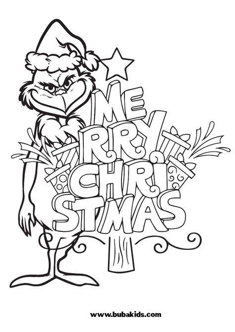 Printable coloring book pages for adults include a stress relief, flowers, animals, relaxing, quotes, fantasy coloring to download and print. Grinch Coloring Pages Free Printable, The Grinch Coloring Pages, Christmas Coloring Pages Free Printable, Cute Christmas Coloring Pages, Christmas Tree Coloring, Grinch Coloring Pages, Tree Coloring, Santa Coloring Pages, Free Christmas Coloring Pages