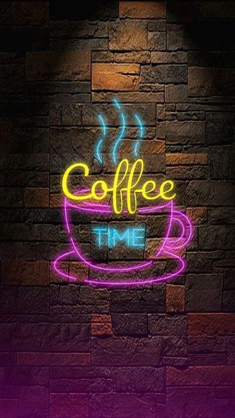 Led Light Wallpaper, Neon Cafe, Coffee Beans Photography, Very Good Morning Images, Cafe Vibes, Coffee Shop Signs, Dynamic Lighting, Light Wallpaper, Neon Box