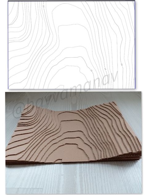 Topographic Model Architecture, Cardboard Topography Model, Architecture Topography Model, Topography Plan, Architectural Site Model, Topography Model, Landscape Architecture Diagram, Conceptual Model Architecture, Building Design Plan