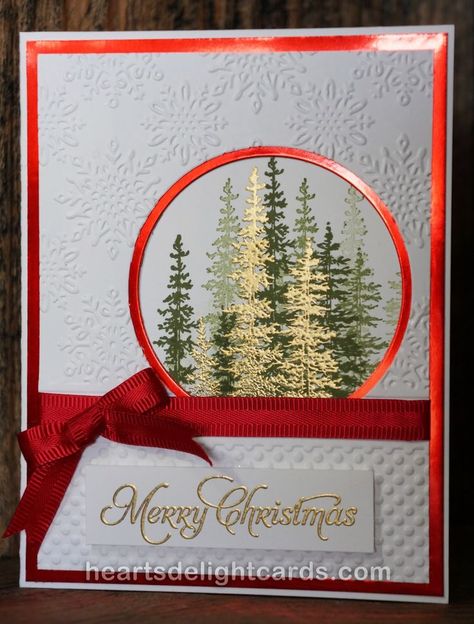 1000+ images about CHRISTMAS CARDS on Pinterest | Stampin Up ... Stampin Up Weihnachten, Christmas Card Inspiration, Homemade Christmas Cards, Stampin Up Christmas Cards, Red Foil, Christmas Tree Cards, Tree Cards, Stampin Up Christmas, Embossed Cards