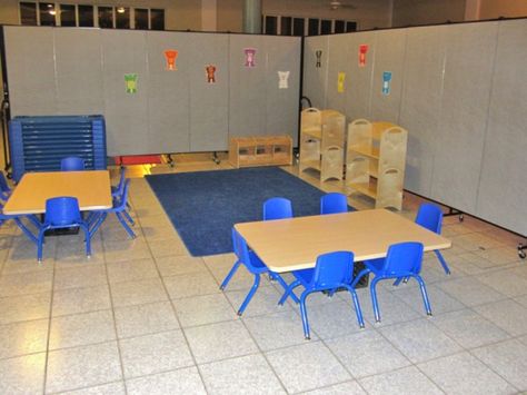 Pre-school Dividers Partition Wall Ikea, Preschool Building, Fitness Design Gym, Room Partition Wall, Preschool Room, Portable Partitions, Preschool Rooms, Portable Walls, Play Areas