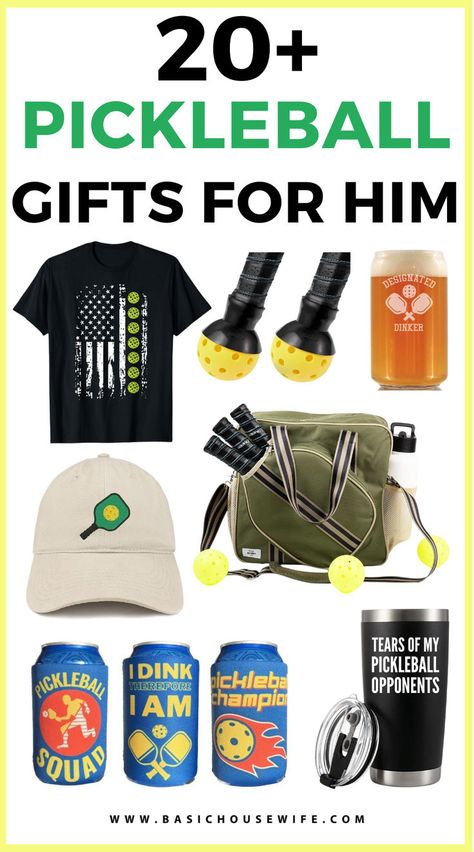 pickleball gifts for him Pickle Ball Gift Ideas, Pickleball Christmas Crafts, Funny Pickleball Awards, Gift Ideas Men, Gifts For Pickleball Lovers, Pickleball Accessories, Bday Gifts For Him, Present For Husband, Loving Man