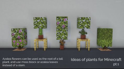 Minecraft Window Flower Boxes, Flower Store Minecraft, Minecraft Plants, Maine Craft, Minecraft Shops, Minecraft Idea, Minecraft Interior, Azalea Flower, Minecraft Interior Design