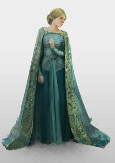 Middle Age Dress Medieval Gown, Arthurian Dress, Medieval Dress Aesthetic, Untrustworthy People, Costume Department, Queen Margaret, Medieval Dresses, Queen Outfit, Fantasy Clothes