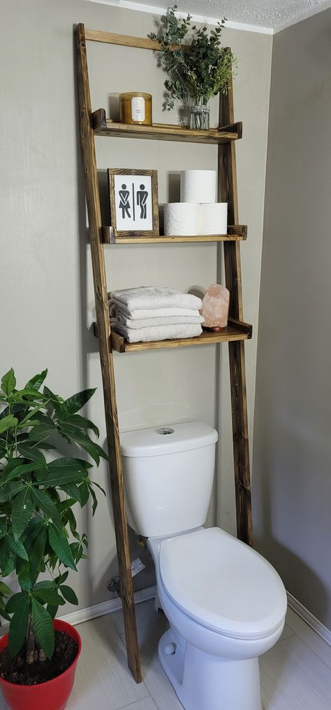 Above The Toilet Ideas, Bathroom Budget Diy, Bathroom Storage Over Toilet, Budget Storage, Toilet Ideas, Bathroom Ideas On A Budget, Over The Toilet, Best Bathroom Designs, Over Toilet