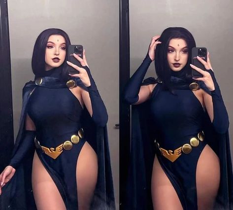 Marcelo Moura on Instagram: “A Perfect Raven Titans DC Comics Cosplay by @missbricosplay” Fantasia Plus Size, Female Cosplay Ideas, Raven Outfits, Teen Titans Cosplay, Halloween Costumes Plus Size, Adult Women Halloween Costumes, Cosplay For Women, Raven Cosplay, Cosplay Ideas Women