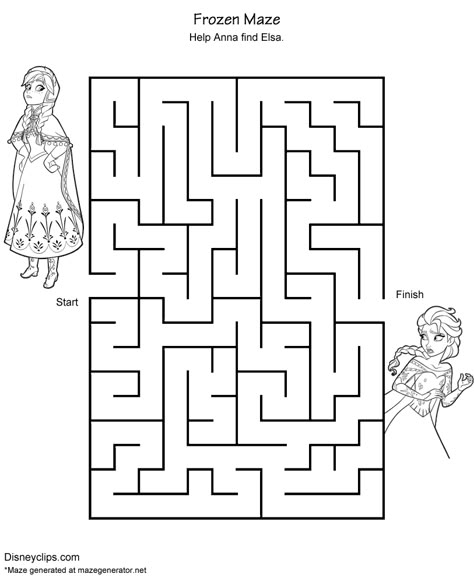 Frozen Puzzles For Kids, Disney Maze Printable, Frozen Activity Sheets, Frozen Activities For Kids, Disney Activity Sheets, Frozen Activity, Frozen Party Printables, Frozen Activities, Maze Printable