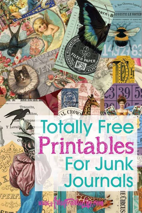 Free Junk Journal Printables, Free Junk Journal, Journal Printables Free, Handmade Journals Diy, Font Love, Art Junk Journal, Junk Journal Printables, Printable Collage Sheet, Free Vintage Printables