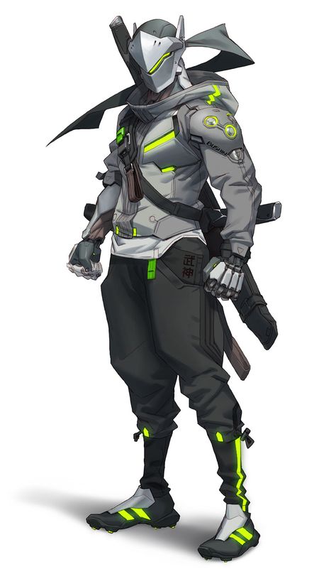 Genji Shimada, Overwatch Drawings, Ninja Outfit, Overwatch Genji, Overwatch Wallpapers, Futuristic Armor, Karakter Disney, Overwatch Fan Art, 강아지 그림