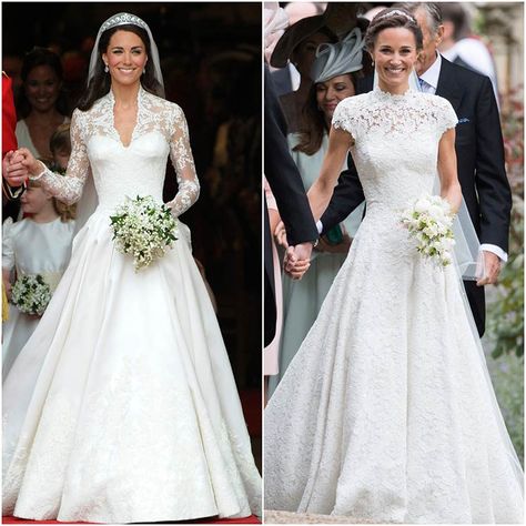 Kate And Pippa Middleton, Pippa Middleton Wedding Dress, Pippa Middleton Dress, Kate Wedding Dress, Kate Middleton Wedding Dress, Pippa Middleton Wedding, Kate Middleton Style Outfits, Middleton Wedding, Kate Middleton Wedding