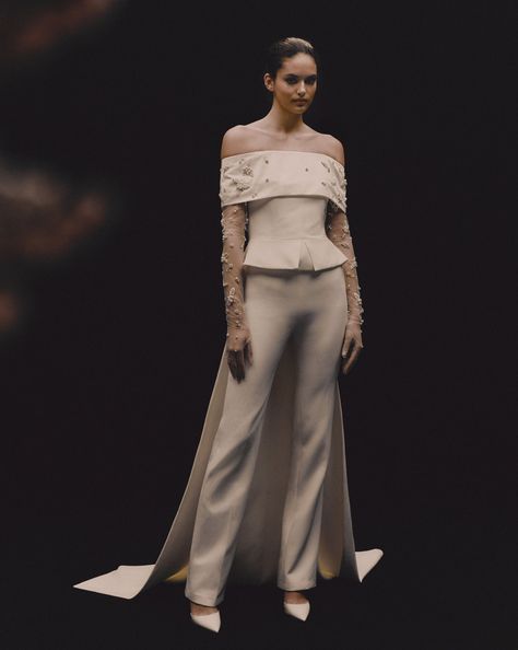 BRIDAL 23 LOOKBOOK – Safiyaa London Bridal Trends 2023, Bridal Fashion Week 2023, Bridal Pant, Parisian Wardrobe, Lavender Gown, Ruffles Sleeves, Fashion Week 2023, Bridal Trends, Simple Gowns