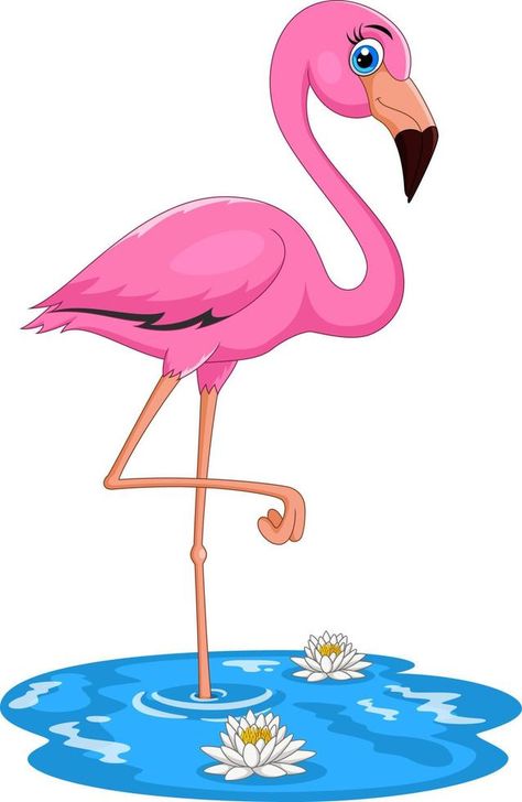 Cartoon Flamingo, Flamingo Vector, Pink Flamingos Birds, Scenery Drawing, Funny Flamingo, Flamingo Bird, Heart Tree, Cityscape Photos, The Cartoon