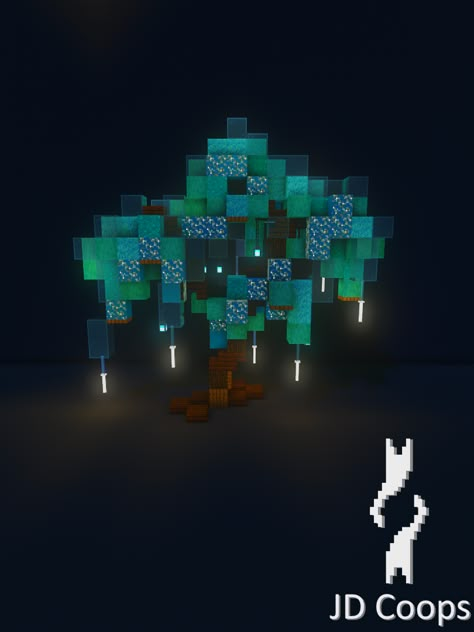 Minecraft blue mystical/magical fantasy tree Minecraft Tree, Minecraft Decoration, Fantasy Tree, Magical Tree, Cute Minecraft Houses, Cute Minecraft, Minecraft Decorations, Fantasy Decor, Build Inspiration