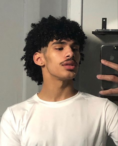 Afro Mullet Men, Black Mullet Men, 4b Haircut, Coily Mullet, Mullet Black Man, 3c Hairstyles Men, Curly Afro Hairstyles Men, Men Prom Hairstyles, 4c Mullet