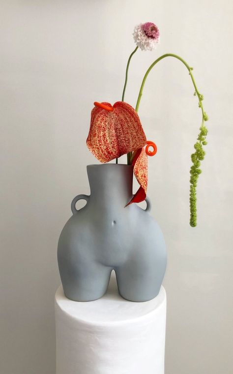 Love Handles Vase By Anissa Kermiche | Moda Operandi Terracotta Paint, Earring Shapes, Dive Bars, Anissa Kermiche, Vase With Lights, Happy Books, Handle Vase, Floral Decal, Love Handles