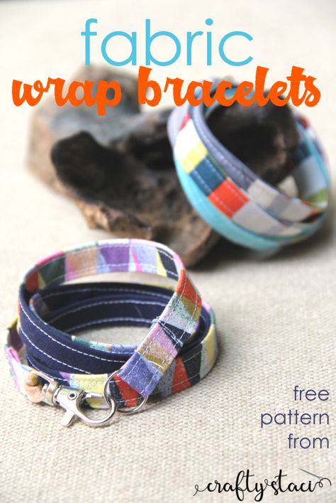 Fabric Bracelets Diy, Crafty Staci, Scrap Fabric Projects, Scrap Busters, Fabric Bracelets, Stylish Bracelet, Wrap Bracelets, Easy Sewing Projects