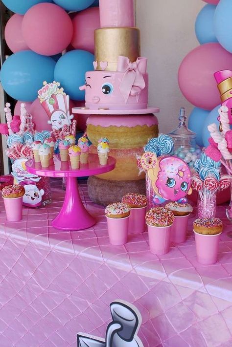 Sweet Shopkins birthday party! See more party ideas at http://CatchMyParty.com! Trolls Craft, Shopkins Birthday Party Ideas, Shopkins Party Decorations, Shopkins Bday, Shopkins Birthday Party, Shopkins Party, Shopkins Birthday, Hawaiian Birthday Party, Search Google